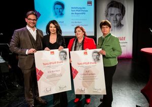 (v.l.: Florian Pronold, Iris Berben, Ursula Kirmeier, Micky Wenngatz)